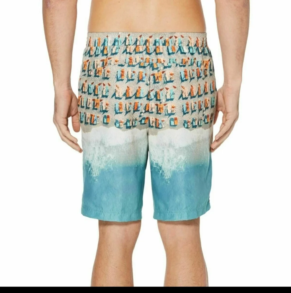 Perry Ellis Water Repellent Swim Board Shorts I. Dynasty Green 8